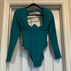 Andrea Iyamah Teal Swimsuit